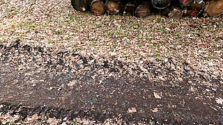 Naked Breasts Punished on the Forest Path
