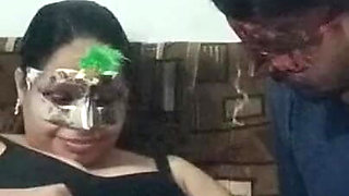 Masked Desi Group Orgy Wild Kiss Boobs Play in Masquerade Party Homemade Fun