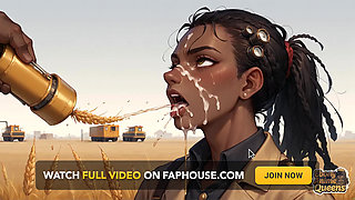 Ebony Siren's Wheatfield Temptation - Best Ebony XXX!