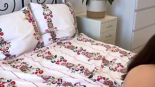 POV Creampie and Cumswallow on Floral Bedwhat a Day!