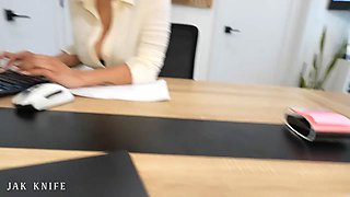 Fucked the BIG TITTY secretary the whole office fantasizes about - Hailey Rose