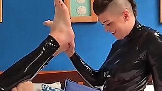 Virgin Fucked on the Bed by Latex Goddess