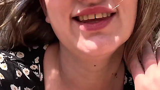 POV No Panties Under Short Dress on the Public Beach