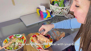 Giantess Devours: Tiny Man's Last Meal