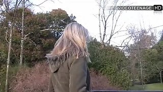 Blonde Teen Samantha First Casting Hairy Pussy Dildo Fun HD