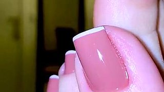 Flexible foot fetish masturbating with feet and hands