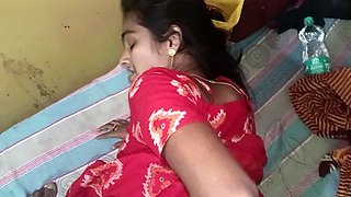 Desi Wife in Red Dress Gets Oiled Ass & Hard Doggy Fuck - Homemade