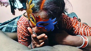 Even After Fucking on the Night of Holi, I Gave a Blowjob to My Husband by Sucking His Penis