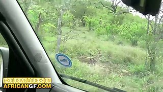 Mischievous Ebony GIRLFRIEND Requests To Inhale My Man meat In The Middle of Safari Excursion