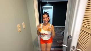!! Risky Proposition!! Innocent Hooters Waitress Reveals Her Dirtiest Secrets - Andrea Latina