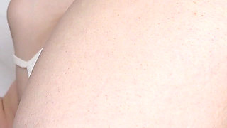 Fingering and gaping pussy of cute redhead Kaira Love