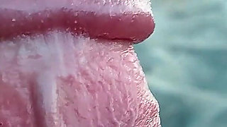 French Teacher Extreme Public Blowjob on Nudist Beach with Voyeurs and Cumshot