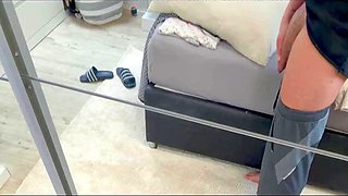 Luca Jos Flaccid TS Cock Swells to Thick Bulk