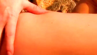 Sweet blonde beauty gets banged outdoors