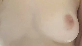 Handjob amateur blonde MILF and teen tug lucky dudes cock