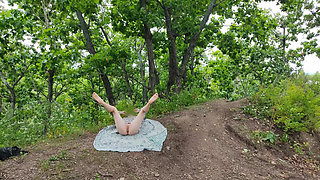 My Bare Butt and Pussy Are Getting Some Fresh Air in the Woods