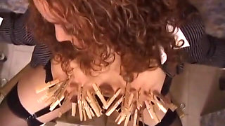 Clothespins on the tits