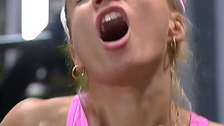 Fit Girl in Gym with Sex Trainer