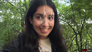 Crazy Cumwalk in Public Park Full of People - Public Blowjob Flashing