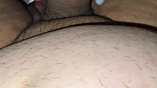 Caught masturbating! busty step mom gives step son a handjob while husband waching on tv