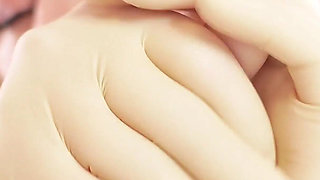 Hot 2 layers of medical gloves - ASMR (SFW) video of Arya Grander - latex rubber