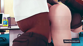 Office Seduction with Busty Redhead Secretary After Hours Punishment