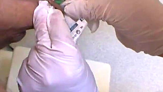 Doctors taking care of his small penis