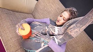 Tattooed step girl Anuskatzz gets her asshole wrecked by huge cock and fucking machine
