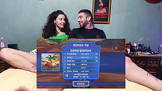 Gamer Girl Playing Racing Games Betting Everything (anal)