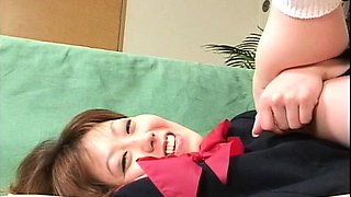Japanese Girl Gets Double Fisted