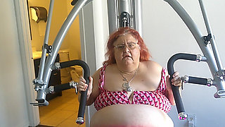 Big Beauty Nurse Vicki Is Exercising in the Gym Part 1