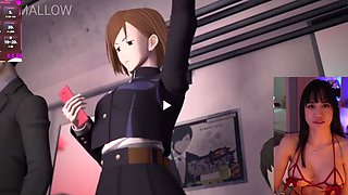 Nobara got frigged in the backside inwards the teach - Jujutsu Kaisen 3 DIMENSIONAL Manga porn