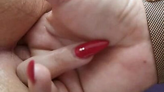 Femdom Finger Urethra Prostate Milking Slave with Strapon