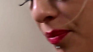 Muscular Guy in Collar Gets Dominated by Woman in Fishnets and Heels