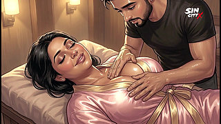 Horny Office Aunty Priya Seduced by Young Masseur - Full Massage Fuck