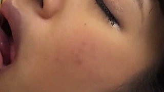 Brunette Asian MILF in Uniform Deepthroats Thick Cock
