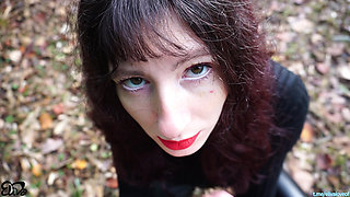 PREGNANT woman with lipstick takes you into the woods and gives you a!