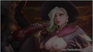Mercy Collecting Werewolf Cum Part 1