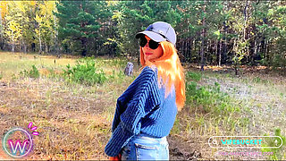 Wifebucket Amateurs - a Forest Blowjob From My Cute Redhead GF
