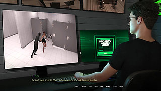 In Security: Silly Girl with Big Tits and Ass Is Sucking off Mr. Big Dick Boss Man in His Office - Episode 7