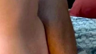 Close up big cock handjob