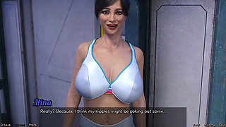 Stranded in Space - Planning Yoga Date with Brunette Milk with Huge Tits