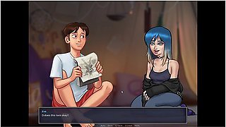 Eve Is Surprised By Anon's Huge Monster Dick - Summertime Saga Gameplay