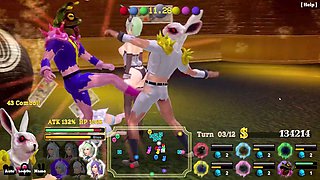 Uncensored teen anime hentai with a wild group of rabbits in public