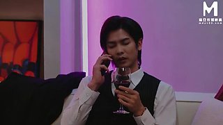 Asian CEO Bossy President Fucks Big Tits Secretary for Pussy Joy - Threesome Blowjob Doggystyle