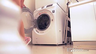 His Stepsister Got Stuck In The Washing Machine So He Fucked Her