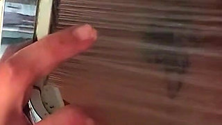 Neighbor wife showering and shaving her holes
