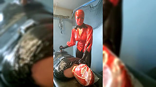 Extreme Breathplay on Mummified Slave in Latex