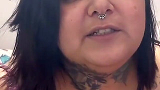 Chubby Woman BBW Smoking and Playing with Her Pussy