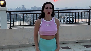 Boobs Flashing and Pee Through Shorts Outdoor